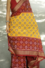 Load image into Gallery viewer, Vruksha Pravah - Mercerized Cotton Sambalpuri Saree with Vriksha (Tree of Life) Ikat Motif