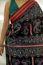 Load image into Gallery viewer, Black Sambalpuri Cotton Saree | Mayur Pasapali Ikat – Pasapali