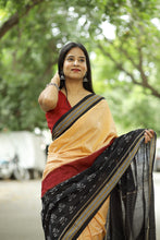 Load image into Gallery viewer, Triveni - Phula Butta & Striped Pallu