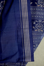 Load image into Gallery viewer, Leher - Mercerized Cotton Sambalpuri Saree with Lehri Wave & Bird Motifs