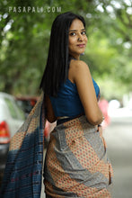 Load image into Gallery viewer, Tarangini - Cotton Sambalpuri Saree with Jhuti Motifs & Ikat Border – Pasapali
