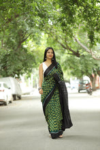 Load image into Gallery viewer, Banaja Rekha – The Dark Green Leaf Saree