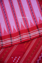 Load image into Gallery viewer, pink red sambalpuri cotton saree