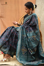 Load image into Gallery viewer, Pushpanjali Bandha saree — Phula body weave detail, double ikat cotton, Pasapali Odisha