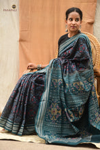 Load image into Gallery viewer, Pushpanjali GI certified Sambalpuri handloom saree — draped view showing full length, Pasapali