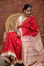 Load image into Gallery viewer, Sharvari mercerized cotton texture close-up — Bhulia handloom, warp 120 weft 120 thread count