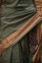 Load image into Gallery viewer, Smritirekha authentic Sambalpuri handloom cotton saree draped view — Pasapali Bandhakala weave