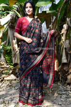 Load image into Gallery viewer, Elegant Laal Mandaar Sambalpuri Cotton Saree showcasing traditional Indian craftsmanship and vibrant colors