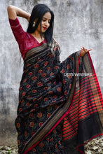 Load image into Gallery viewer, Elegant Laal Mandaar Sambalpuri Cotton Saree showcasing traditional Indian craftsmanship and vibrant colors
