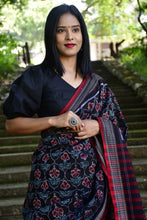 Load image into Gallery viewer, Elegant Laal Mandaar Sambalpuri Cotton Saree showcasing traditional Indian craftsmanship and vibrant colors