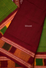 Load image into Gallery viewer, Pasapali half-half Sambalpuri cotton saree blending tradition and modern elegance with ikat artistry