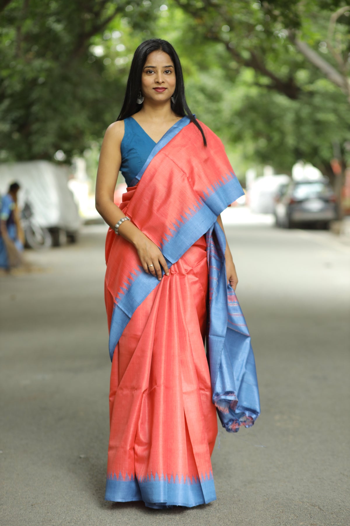 Authentic Tussar Silk saree showcasing Phoda Kumbha weaving and refined craftsmanship – Pasapali