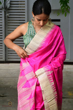 Load image into Gallery viewer, Tussar silk saree in pink
