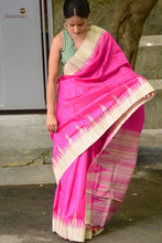 Load image into Gallery viewer, Tussar silk saree in pink
