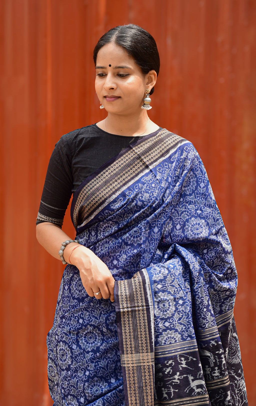 Meghmala - Mercerized Cotton Sambalpuri Saree with Phula Ikat Motif – Pasapali