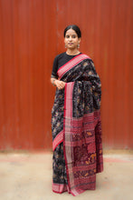 Load image into Gallery viewer, Mercerized Cotton Sambalpuri Saree with Gulab Motif – Pasapali
