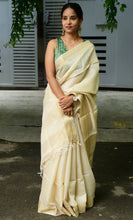 Load image into Gallery viewer, Natural Tussar Silk Saree | Zari Border | Pasapali
