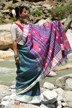 Vanyara — Green Kotpad Saree | Tussar Cotton Silk | Natural Dye | Pasapali