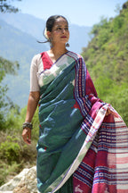 Vanyara — Green Kotpad Saree | Tussar Cotton Silk | Natural Dye | Pasapali