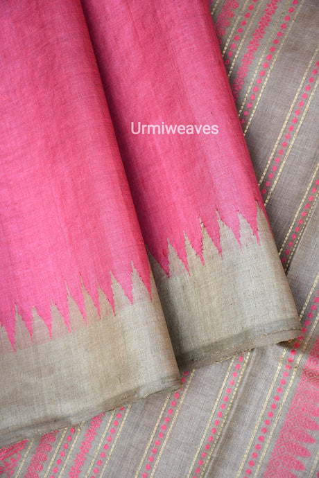  Phoda kumbh Tussar Silk Saree