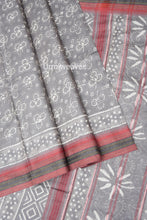 Load image into Gallery viewer,  Hand block print fine Tussar silk Saree 
