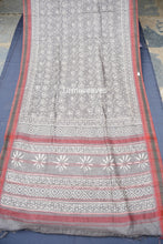 Load image into Gallery viewer,  Hand block print fine Tussar silk Saree 
