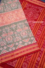 Load image into Gallery viewer, Grey Sambalpuri cotton saree
