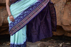 Kumudini Sambalpuri Cotton Saree — Aqua green Mercerized Cotton | Bandha | Pasapali