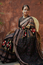 Bichitrapuri Cream Sambalpuri Mercerized Cotton Saree | Pasapali