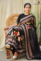 Bichitrapuri Cream Sambalpuri Mercerized Cotton Saree | Pasapali