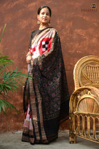 Bichitrapuri White Sambalpuri Mercerized Cotton Saree | Pasapali