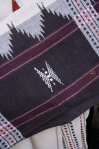 Aalraga Kotpad natural dye saree body weave detail — vegetable dyed tribal motifs on handspun cotton, Pasapali