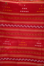 Load image into Gallery viewer, Pink and red patli Sambalpuri saree full view with phoda kumbha border and jala technique pallu — Pasapali
