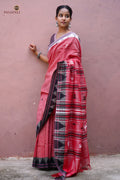 Dharani dual shade Kotpad handloom Tussar Cotton Silk saree by Pasapali — full hero view, natural dye aal bark