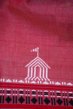 Dharani Kotpad natural dye saree surface texture — handspun Tussar Cotton Silk slub, Mirgan tribal craft Odisha