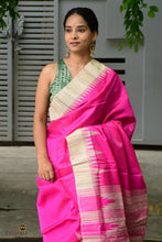 Load image into Gallery viewer, Tussar silk saree in pink

