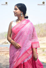 Load image into Gallery viewer, Harini mayur motif pallu detail — GI certified Sambalpuri Handloom mercerized cotton saree. Pasapali.
