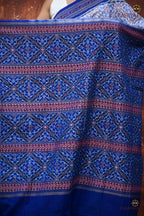 Indulekha GI certified Sambalpuri handloom saree — overall view, mercerized cotton, Pasapali Odisha