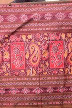 Kadambini pallu close-up — traditional Sambalpuri phula lata and bird motifs, Pasapali