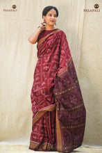 Load image into Gallery viewer, Mahalakshmi GI certified Sambalpuri handloom saree draped view — Bhulia weavers, Odisha, Pasapali
