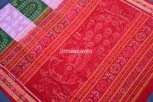 Load image into Gallery viewer, mehendi pink sambalpuri cotton saree
