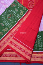 Load image into Gallery viewer, mehendi pink sambalpuri cotton saree
