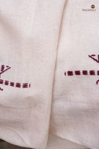 Nirjhari Kotpad saree draped front view — handspun cotton, tribal motifs, vegetable dye tradition Odisha, Pasapali