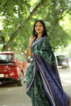 Load image into Gallery viewer, Green Sambalpuri Saree | Konark Chakra Natya Ikat – Pasapali
