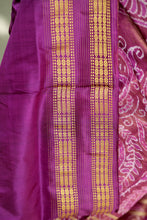 Load image into Gallery viewer, Kanakpriya - Mulberry Silk Sambalpuri Saree with Golden Tissue Phoda Kumbha Border

