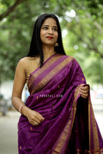 Load image into Gallery viewer, Kanakpriya - Mulberry Silk Sambalpuri Saree with Golden Tissue Phoda Kumbha Border
