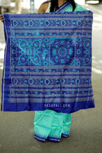 Load image into Gallery viewer, Mulberry Silk Sambalpuri Saree | Sea Green Fish Motif - Pasapali
