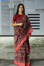 Load image into Gallery viewer, SuryaKrit - Sambalpuri Saree with Konark Chakra &amp; Temple Motifs
