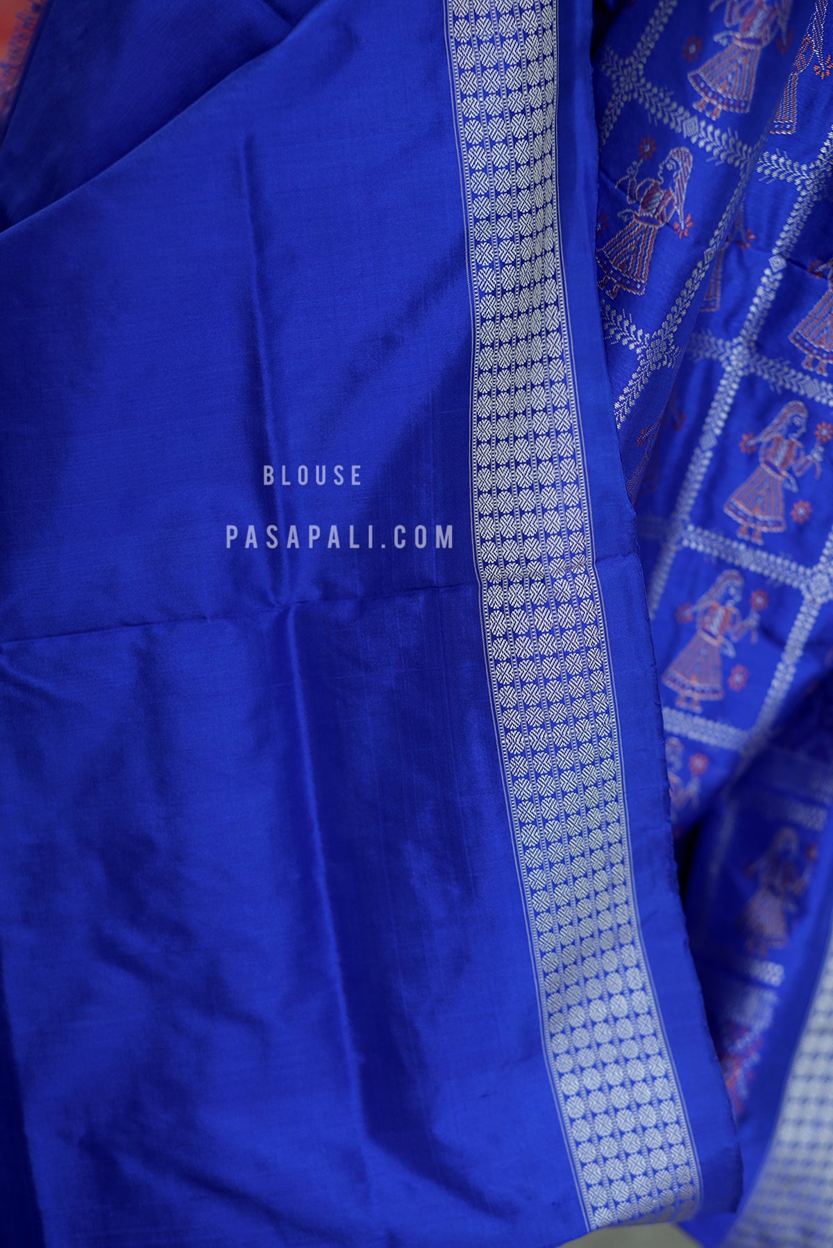 Mulberry Silk Sambalpuri Saree | Nritya Kanya Pink & Blue - Pasapali