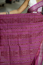 Load image into Gallery viewer, Mauve Pasapalli Saree | Mercerized Cotton Ikat Handloom – Pasapali
